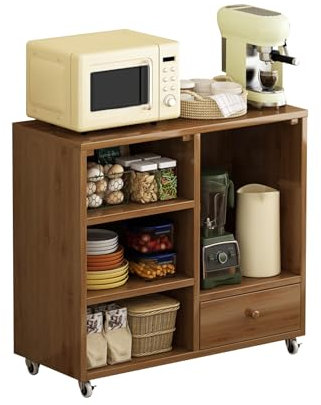 Rollbarer Küchenschrank mit Universal-Riemenzug-Design, Sideboard mit großer Kapazität, für verschiedene Szenarien (80 x 29 x 72,4 cm)