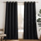 PONY DANCE Extra Lange Gardinen und Vorhänge Blickdicht mit Ösen 2er Set H 260 x B 132 cm Thermovorhang Hitzeschutz & Wärmeisolierend Blackout Curtains for Living Room, Schwarz