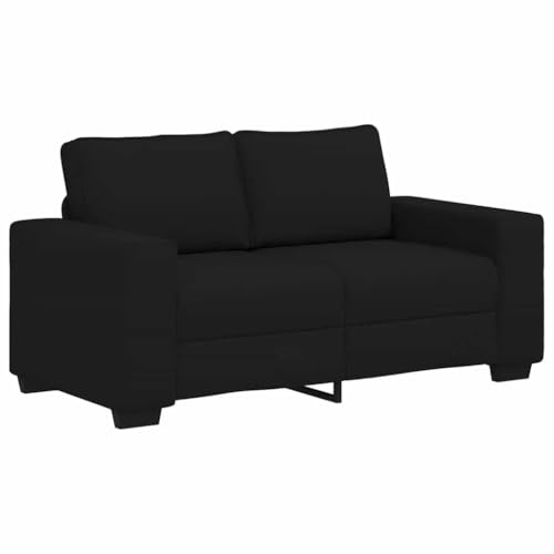vidaXL Sofá 2 plazas Tela Negro 160x77x82 cm, sofá, sofá de Dos plazas, sofá de 2 plazas de Tela, sofá de 2 plazas, sofá de Tela, sofá de Dos plazas de Tela