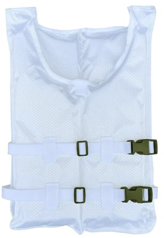 YAMNYSS Swimming Vest, Adults Children Adjustable High Buoyancy Aid Life Jacket for All Water Sports Rafting Surfing Floating,White,One Size