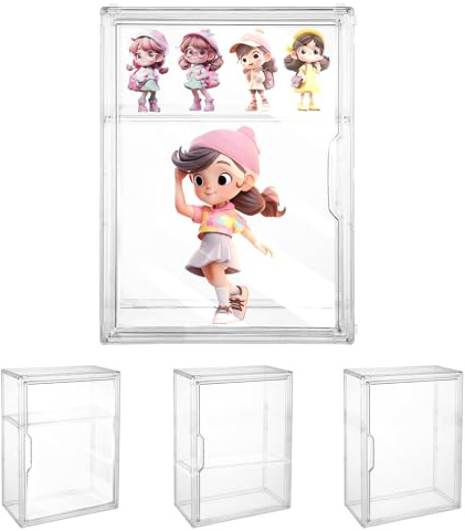 Vitrine Acrylique - Vitrine Figurine - Vitrine Murale - 36x27x14cm Vitrine pour Collection, Porte Magnétique, Antipoussière, pour Mini Figurines, Objets De Collection, DIY