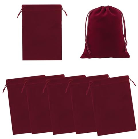 Vayrihom Sacchetti in Velluto per Gioielli 10x15 cm Sacchetti con Coulisse per Organizzare 5 Pezzi Sacchetti Regalo Banchetti per Matrimoni, Feste, Regalo, Caramelle Stoccaggio