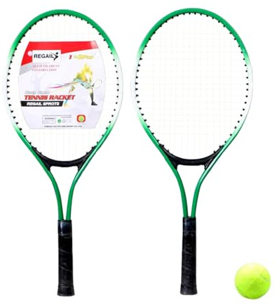 Kinder Tennisschläger Set 21 Zoll, Tennisschläger mit Ball für 2 Spieler, Kinder Tennis Trainingsset mit Bequemer Griff für Anfänger Junge Mädchen Teenager Geschenk