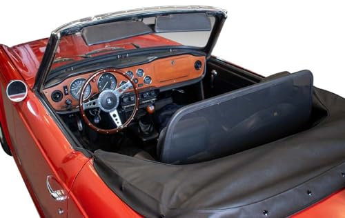 Aperta Filet Coupe-Vent Compatible avec Triumph TR4 TR4 Noir Filet Anti-remous 100% sur Mesure OEM Qualité Windschott fabriqué aux Pays-Bas