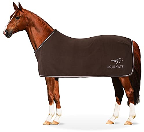 Equinate Svettfilt Springdale av polarfleece med stötdyna 135 cm brun