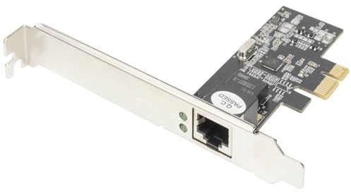 DIGITUS Netzwerkkarte – 2.5 Gbit/s – RTL8125B Chipsatz – 2500/1000/100 | PCI Express – 2,5 Gigabit Ethernet Karte – NIC für Windows, Windows Server und Linux
