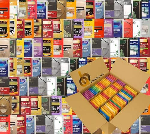 Black Tea Bulk Selection – 100 Enveloped Tea Bags | English Breakfast, Bold Black Teas, Strong Everyday Brews | Recyclable Display Box | UK Packed