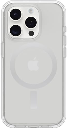 OtterBox Symmetry Clear für MagSafe transparente Hülle für iPhone 15 Pro, stoßfest, sturzsicher, schützende Hülle, 3X getestet nach Militärstandard, Transparent