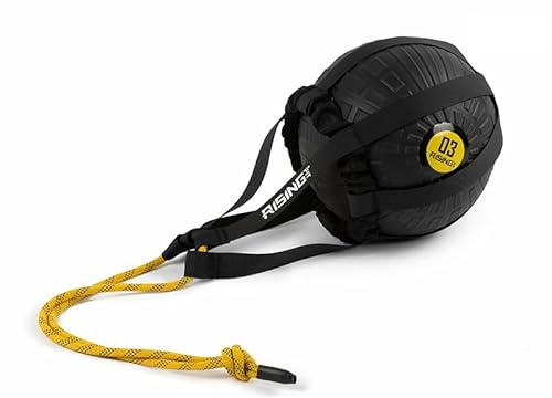 RISINGFIT Bolsa para Balón Medicinal, Cuerda para Balón Medicinal, Rotación, Balanceo y Registro, Balanceo con Pesas Rusas, Rotación Rusa, Balanceo con Contrarrotación y Balanceo con Martillo