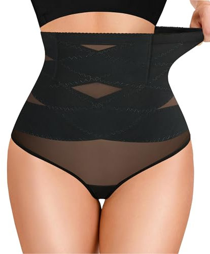 Junlan Culotte Gainante Femme Ventre Plat Invisible Gaine Amincissante Taille Haute Culottes Sculptantes Panty Shapewear Minceur Body Shaper