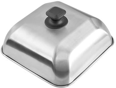 rieder Coperchio rotondo per hamburger, cupola per barbecue in acciaio , accessorio per barbecue per bistecca, barbecue, picnic
