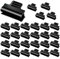 30 morsetti per serra in PVC nero da 11 mm per giardino, clip per piante, supporto regolabile per tubi di fissaggio