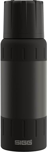 SIGG – Stainless Steel Insulated Water Bottle – Thermos Bottle Alpine Star Black, with Cup – 15hr Hot, 56hr Cold – Compact & Robust – Leakproof – BPA-Free – Outdoor, Camping & Hiking – 0.5L