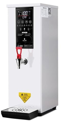 Dispensador de agua caliente, hervidor comercial con tubo calefactor de acero inoxidable, calentador de agua eléctrico de calentamiento rápido paso a paso para café, té, restaurante, oficina.,White