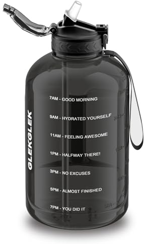 GLEKGLEK Grande Gourde 3L avec Paille, Sans BPA | Maison, Camping, Activités Extérieures, Longues Journées