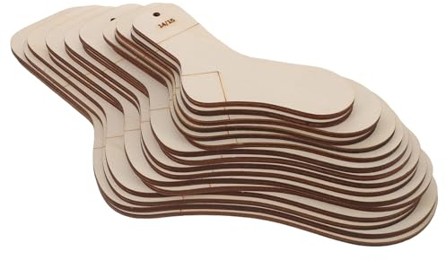 BELLIFFY Set 16 Pezzi Righelli in Legno per Calzini all'Uncinetto, Strumenti per Bloccare e Modellare Calzini, per Lavori di Maglia e Riunioni All'aperto