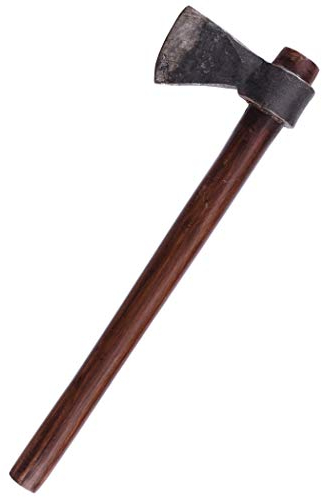 Battle-Merchant Kleine Gebrauchsaxt, geschmiedet inklusive Holzschaft - Echte Axt Beil Ritter Wikinger Mittelalter Erwachsene