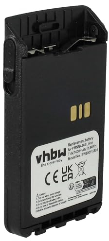 vhbw Akku kompatibel mit Motorola MOTOTRBO DP3441 Funkgerät, Walkie Talkie (1600 mAh, 7,4 V, Li-Ion)