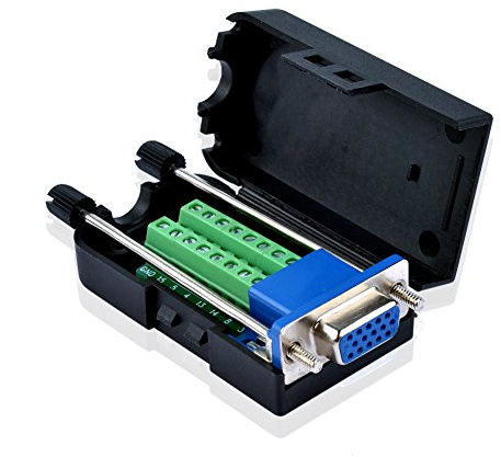 SIENOC DB15 VGA hona D-SUB 3 rad 15 stift brytningsterminal kontakt