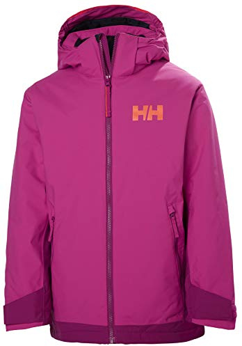 Helly Hansen Jr Hillside Aislado Chaqueta de Esquí, Unisex niños, Fruta del Dragón, 16