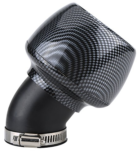 Keenso Luftfilter - Universal Kohlefaser Luftreiniger 35mm / 42mm / 48mm für Motorrad, Roller, ATV, Dirt Bike (42mm)