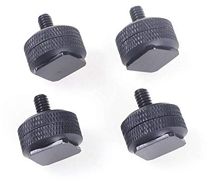 ANGEEK 4Pcs Durable Pro 1/4-20 Tripod Mount Screw to Flash Camera Hot Shoe Adapter Accessory