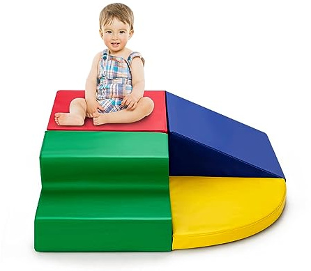 LIFEZEAL 4 mattoncini da costruzione in schiuma per bambini, per arrampicata, mattoncini giganti, multicolore, antiscivolo, impermeabili, grandi per la cameretta dei bambini (stile 1)