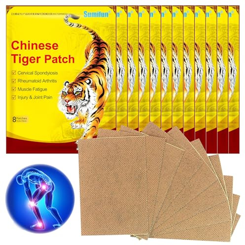 96Pcs / 12Pack Cerotti Antidolorifici, Patch per Alleviare il Dolore Medico, Cerotti Riscaldanti per Alleviare il Dolore per Ginocchio, Spalla, Schiena, Collo