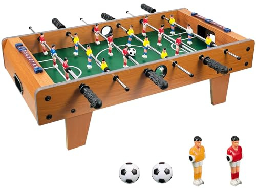 Crystals Table Football - Table Top Football Game - Wooden Foosball Game - Soccer Tabletop Football - Xmas Gift (with Legs)