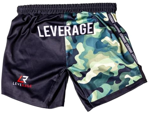 Hävstångsshorts för barn, Jiu-Jitsu BJJ MMA - Nogi Brottning Kickboxning Muaythai Surfing sommarsemester shorts, Kamouflage, 12-15 Years