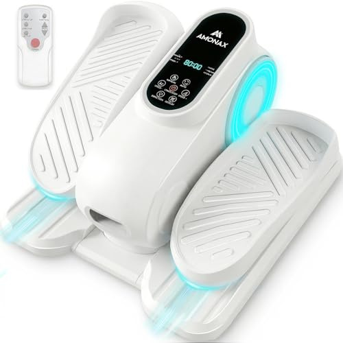 Amonax Motorizzato Macchina Ellittica, Ellittica Da Casa Seduta, Pedaliera Elettrica per Riabilitazione, Cardio Cyclette Ellittica, Mini Cyclette Pedaliera Elettrica Pedaliera per Anziani