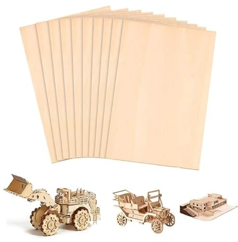 10 Stück Sperrholzplatte 300x300x6mm(+/- 0,5),Laserfähig Linden Sperrholz-Zuschnitte, Brandmalerei, Laserschnitt, CNC Router, Durchbrochenes,Hohlgravuren