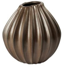 broste Copenhagen Wide Vase Antique Brown M 25cm