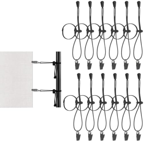 Zwenjuan Soporte de Clips de Fondo,12 Piezas Clip de Fotografía Soporte con Cuerda Clips de telón de Fondo,Clip de Fotografia Pinzas Fondo Fotografia,para Estudio Fotografía Fondos Lienzos