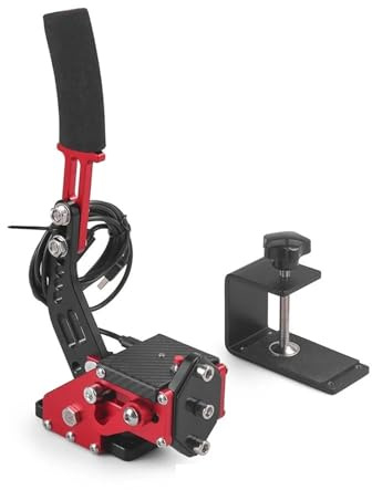 Elektrische Handbremse Für PS4 PS5 PC Handbremse Für SIM Racing Spiele Für Logitech G29 Stahl & Aluminium RALLY Einstellbar Für PC Windows DIRT Feststellbremse(Red)