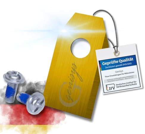 G greengrass tools titankniv kompatibel med EcoVacs Goat robotgräsklippare ersättningsblad – LongLife rostfritt stål [okrossbar DIN EN 50636-testad], styck:12