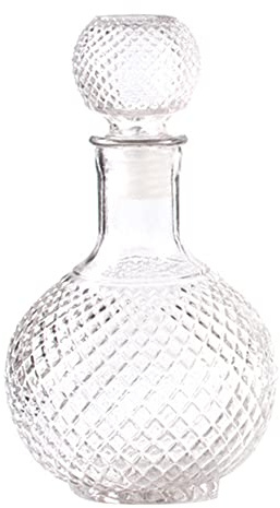 Décanteur rapide en verre transparent en forme de boule - Bouteille en cristal pour whisky et vin - Outil de bar pour ranger le brandy, la vodka, les cocktails, les jus, l'eau, les liquides dilués, la