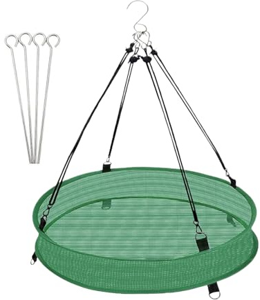 Colgante para pájaros de 50 cm, para Aves Silvestres con Red y protección contra Fugas, Ideal para jardín, terraza, balcón, terraza y observación de Aves