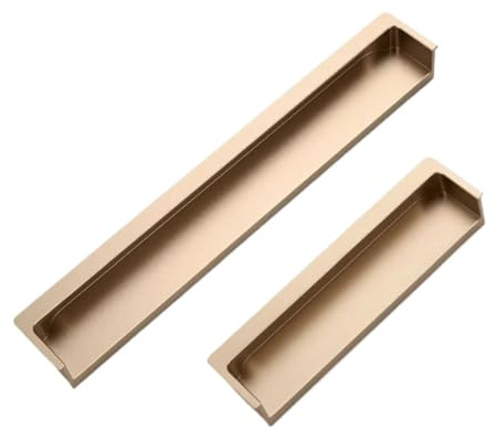 Zymjzbetic Poignée encastrée Poignées dissimulées cachées intégrées for armoires et tiroirs, poignées de garde-robe modernes en alliage d'aluminium invisibles