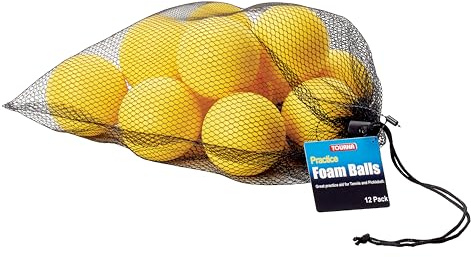 TOURNA Foam Balls for Tennis and Pickleball Practice - 12 Count