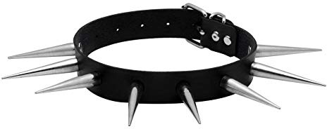 MILAKOO Collier Gothique Punk Rock PU Cuir Choker Rivets Collier pour Femmes Hommes