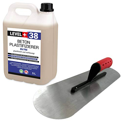 Set Beton-Zusatzmittel 5L Profi + BODENLEGERKELLE Beton Plastifizierer Fließmittel SET350