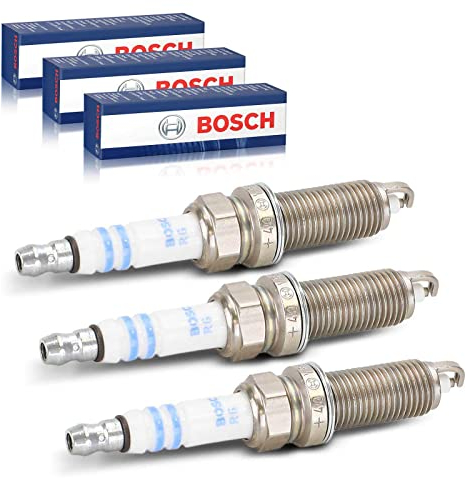 3x Original BOSCH 242129510 Zündkerze Kompatibel mit C2 JM 2006-2008 Logan LS 2006-2008 206 2A/C 2E/K 2003-2006 307 3A/C 3E 3H 2003-2008 Clio II III IV 1.2L 2001-Heute