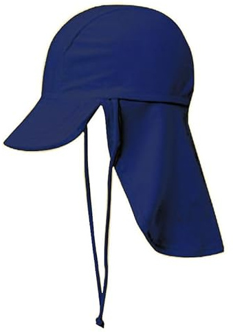 crazy bean Chapeau Anti UV de Soleil Enfant Chapeau Protege Nuque Randonnée pour Garcon Fille Cartoon Casquette Visiere de Bain Plage avec Mentonnière Réglable Bleu Marine