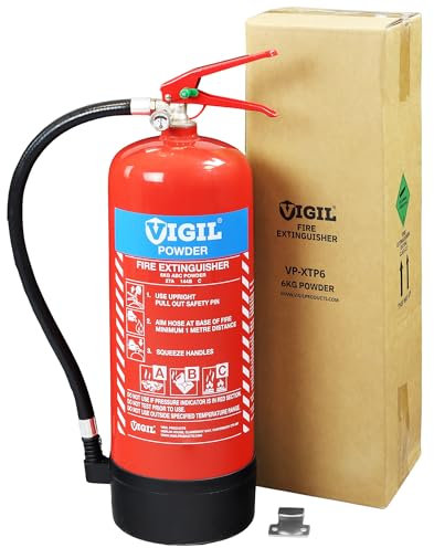 Powder Fire Extinguisher 6kg – Versatile & Reliable Fire Extinguisher - 27A 144B C Rating – Extinguisher for Campsites, Farms, Industrial Units & More - Comes with 5-Year Warranty