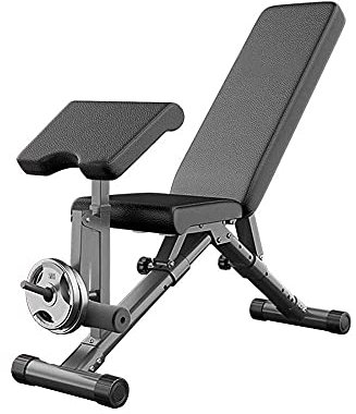 asdchZen Banc De Musculation Haltère Haltérophilie Lit D'Haltérophilie, Chaise De Fitness Pliante À La Maison Banc De Planche Sit-Up Banc De Presse Équipement De Fitness Musculai