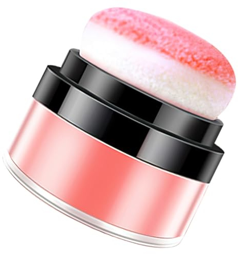 HAPINARY Loses Rouge Make Up mit Weichem Rundkopf Puff aus Kunststoff Einfach zu Verwenden Blush für Natürliches Wangen Make Up bei Frauen