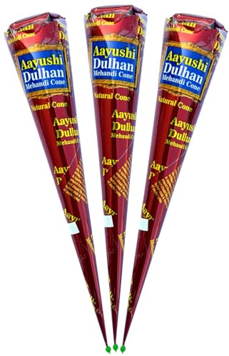 HANUMAN STORE 100% Natural Original Mehandi Cone Paste 3 pcs x 25g
