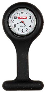 GiMa ns881black Uhr für Krankenschwestern, rund, schwarz, Rotondo