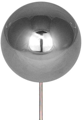 Gebrüder Lomprich Edelstahlkugel poliert mit anschraubbaren Stab (100 mm Durchmesser)
